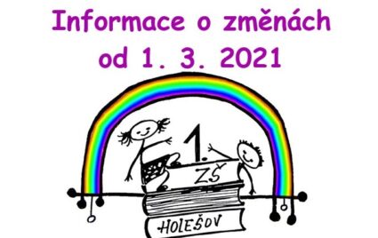 Výuka a školní jídelna od 1. března 2021