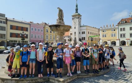 Druháci vlakem v Kroměříži